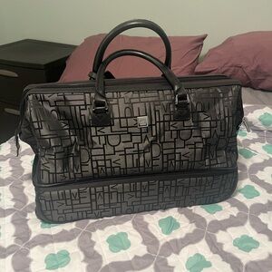 Diane Von Furstenberg Black Travel Bag with Wheels